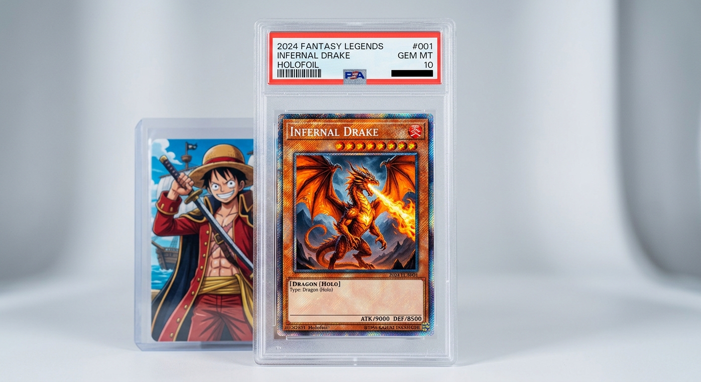 Example graded trading card protected by SpartaGrading